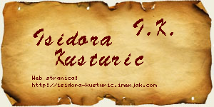 Isidora Kusturić vizit kartica